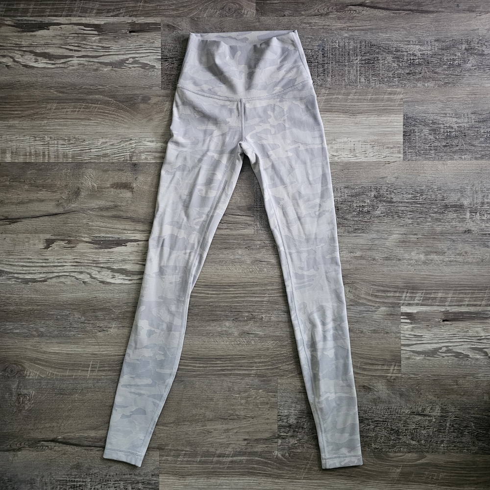 lululemon athletica Light Gray Camo High-Rise Leggings